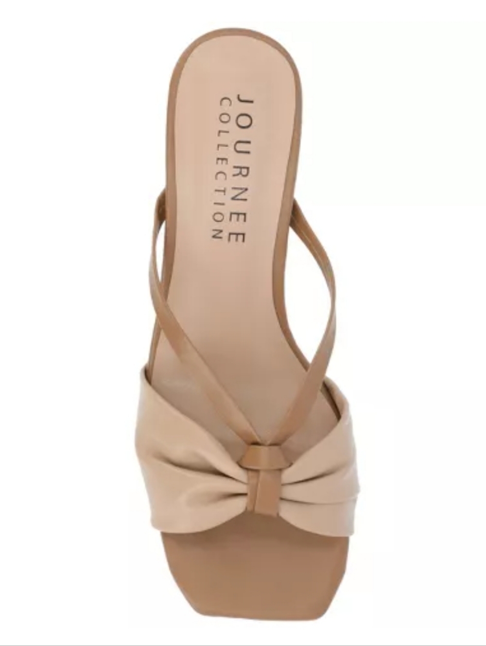 New w/Box Journee Collection Starling Vegan Leather Open-Toe Kitten Heel Sandals - Picture 4 of 8
